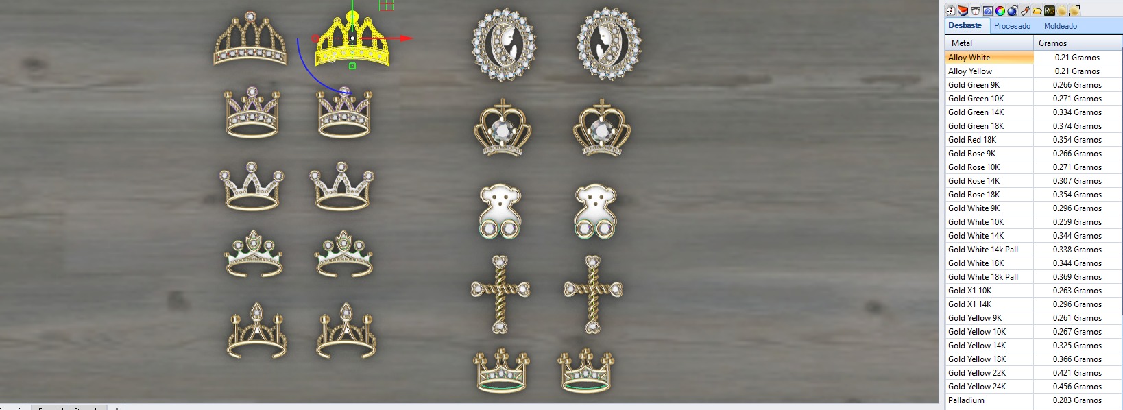 Aretes -Topitos para dama paquete de 10 -v- 3D print model_6