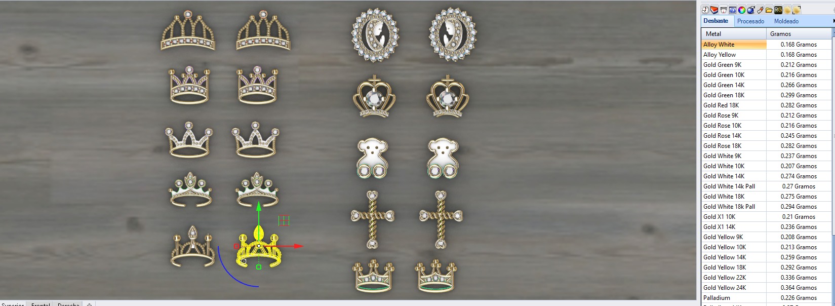 Aretes -Topitos para dama paquete de 10 -v- 3D print model_10