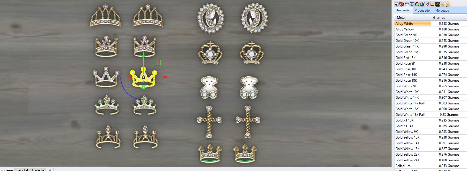 Aretes -Topitos para dama paquete de 10 -v- 3D print model_8