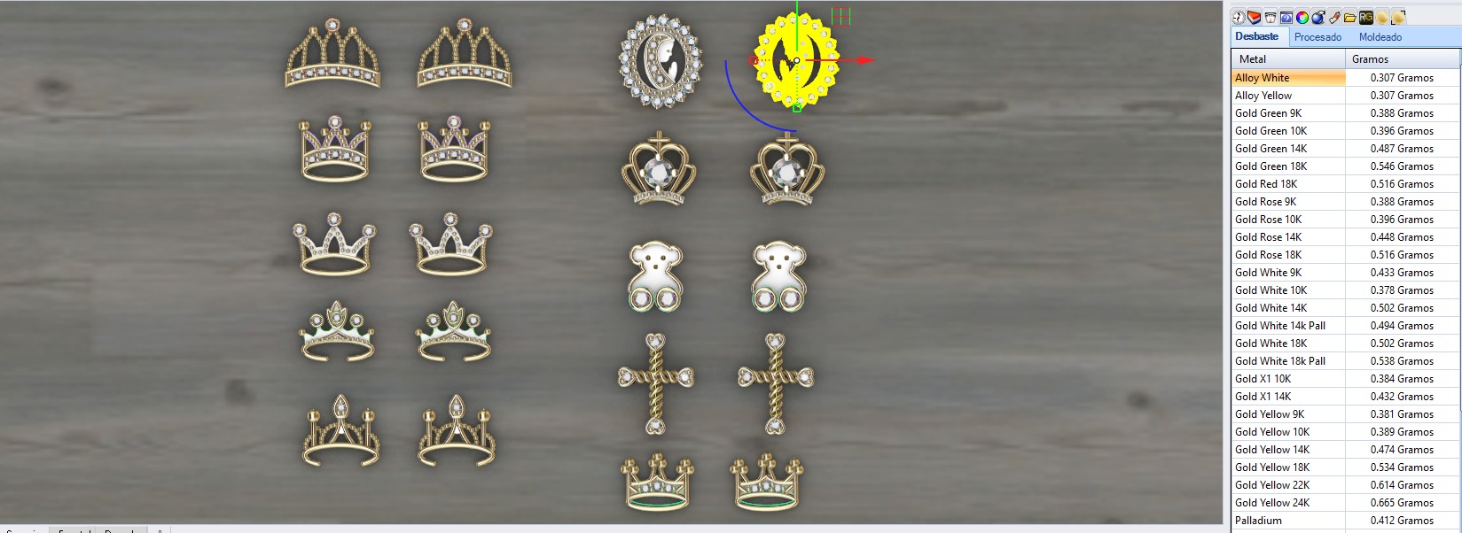 Aretes -Topitos para dama paquete de 10 -v- 3D print model_11