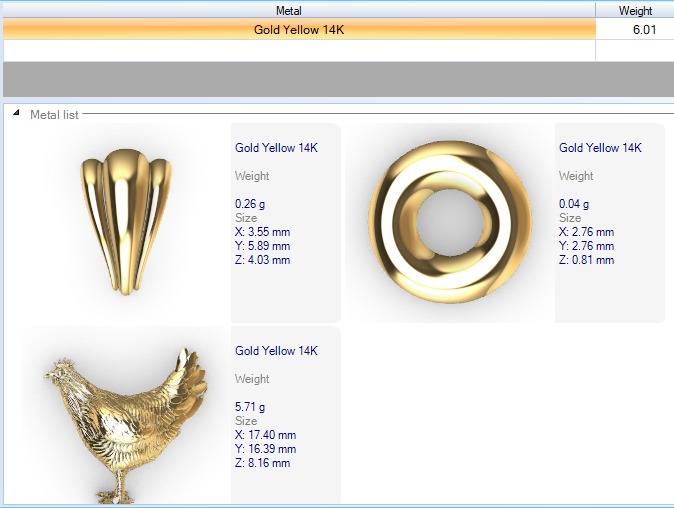 Hen Chicken Pendant 3D print model_14