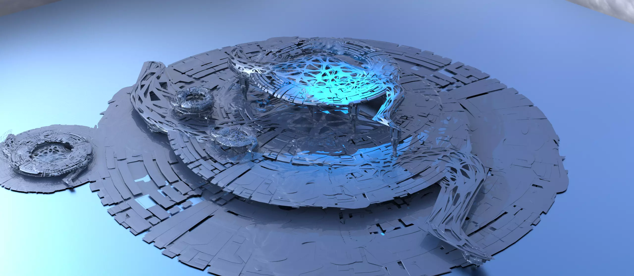 Genma Temple sci fi arena base 2  3D model_0