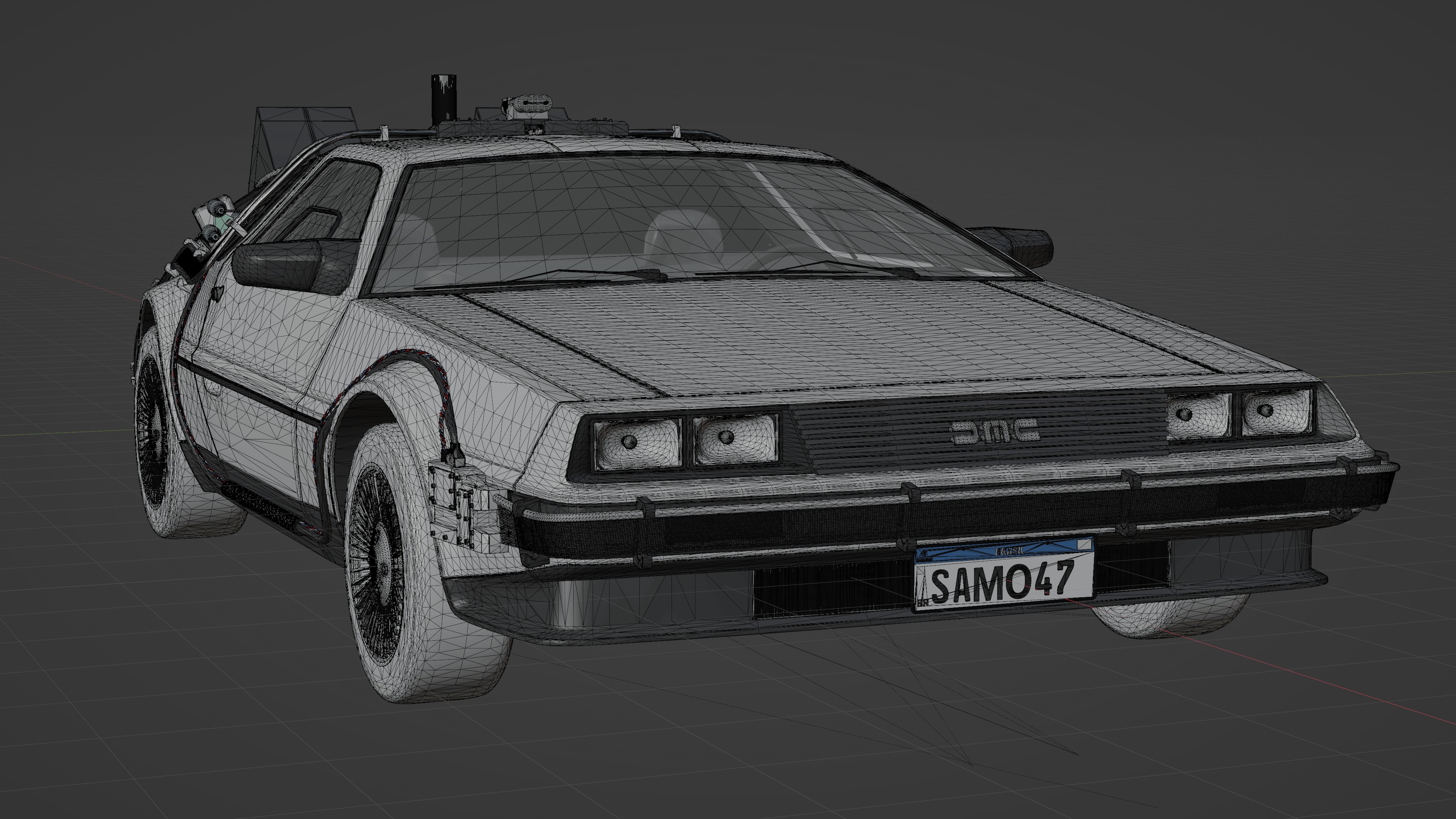 Delorean DMC 1981 3D model_11