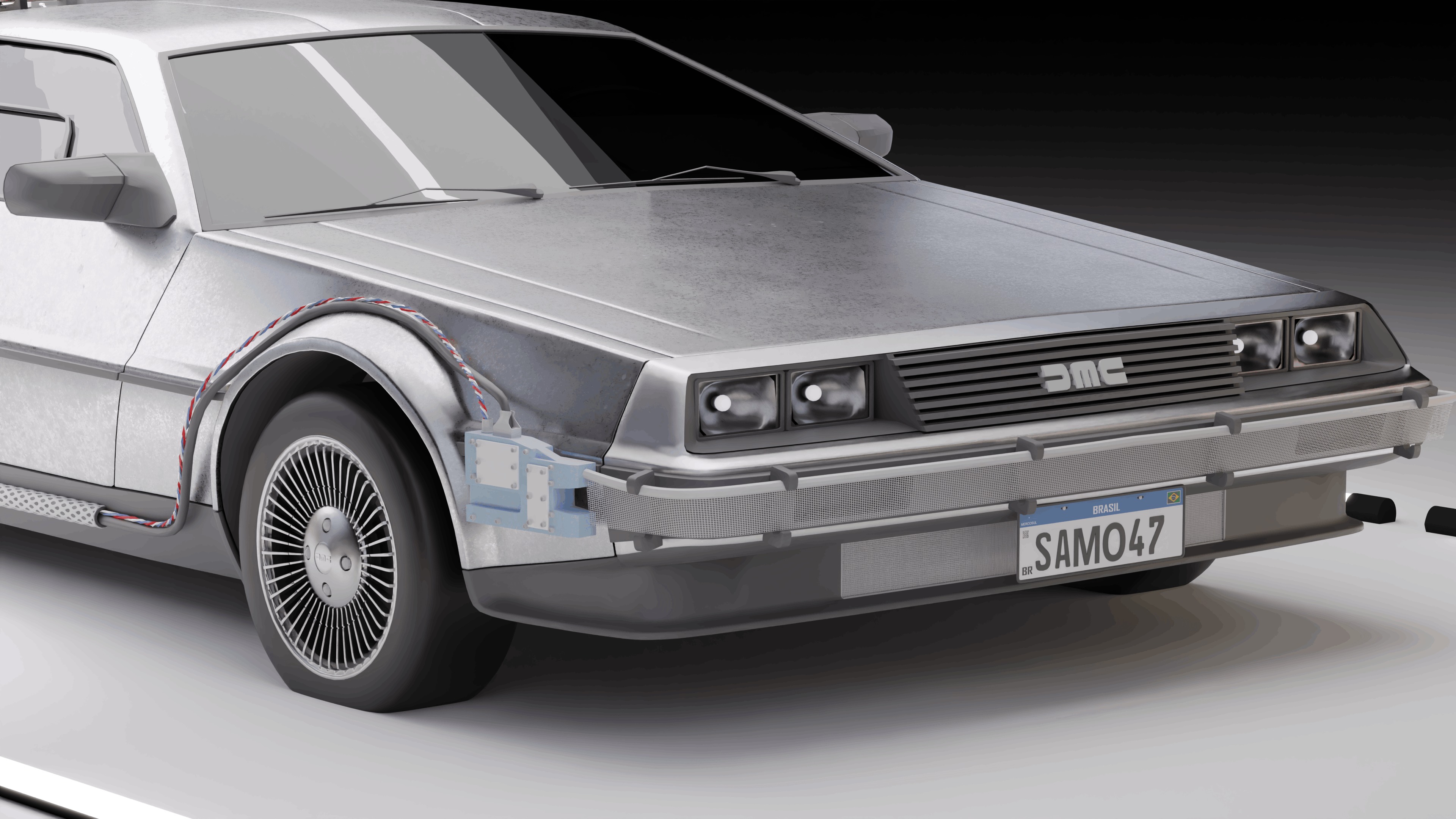 Delorean DMC 1981 3D model_9