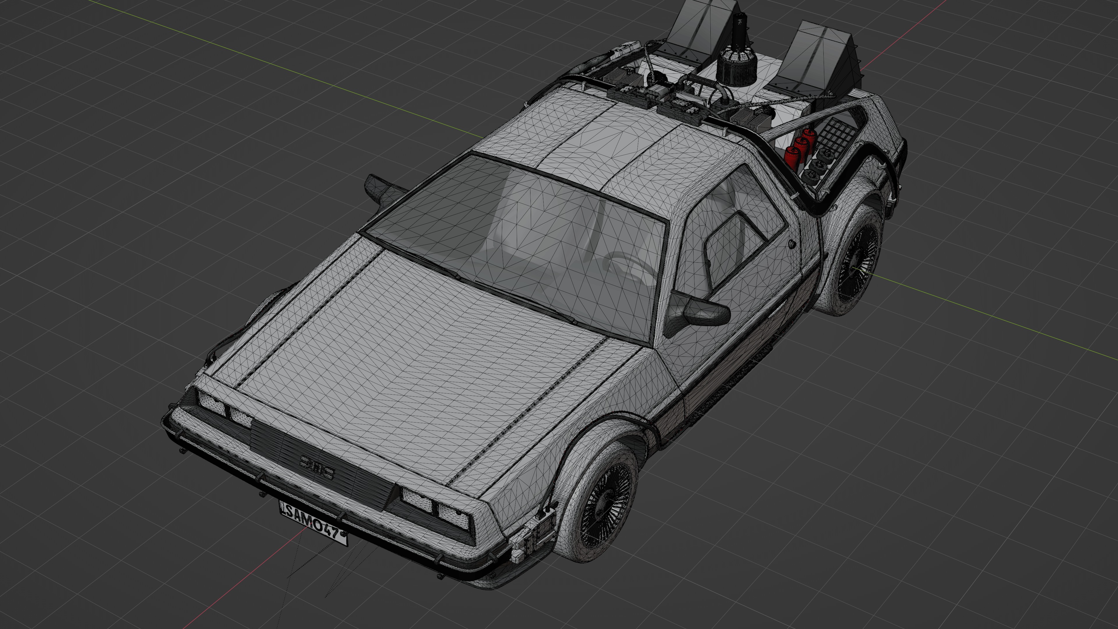 Delorean DMC 1981 3D model_14