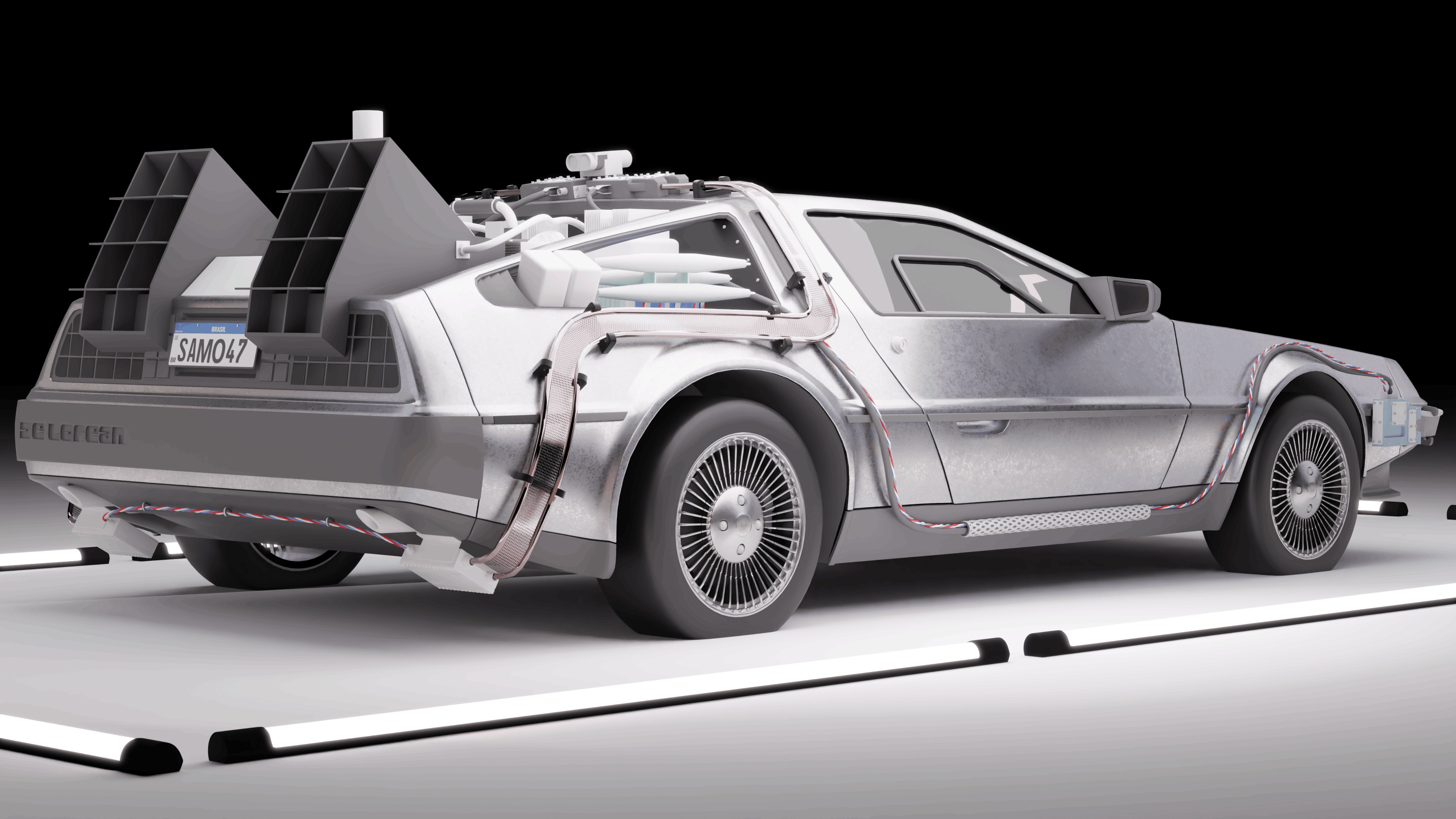 Delorean DMC 1981 3D model_1