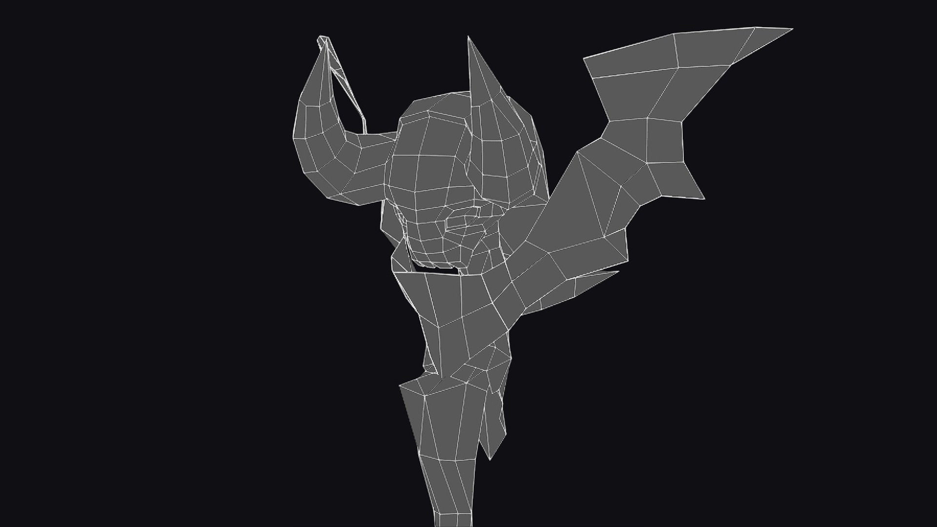 Magical Wand Wizard Wooden Weapon Skull Head Horn Scepter Low-poly 3D model_14