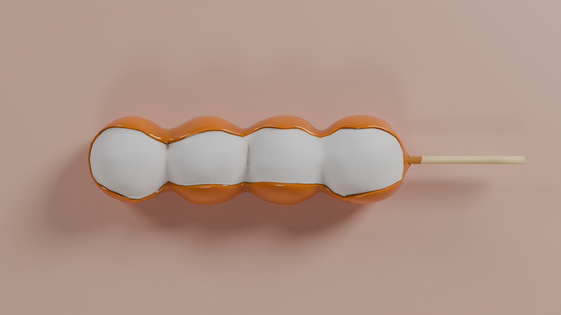 Mitarashi Dango Low-poly 3D model_5