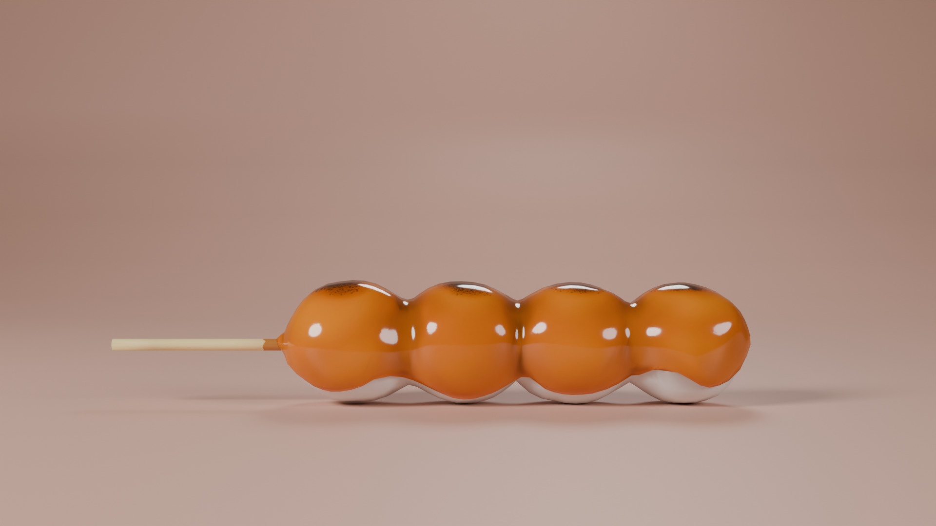 Mitarashi Dango Low-poly 3D model_1