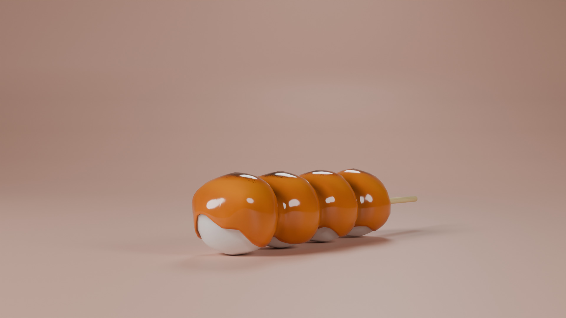 Mitarashi Dango Low-poly 3D model_2