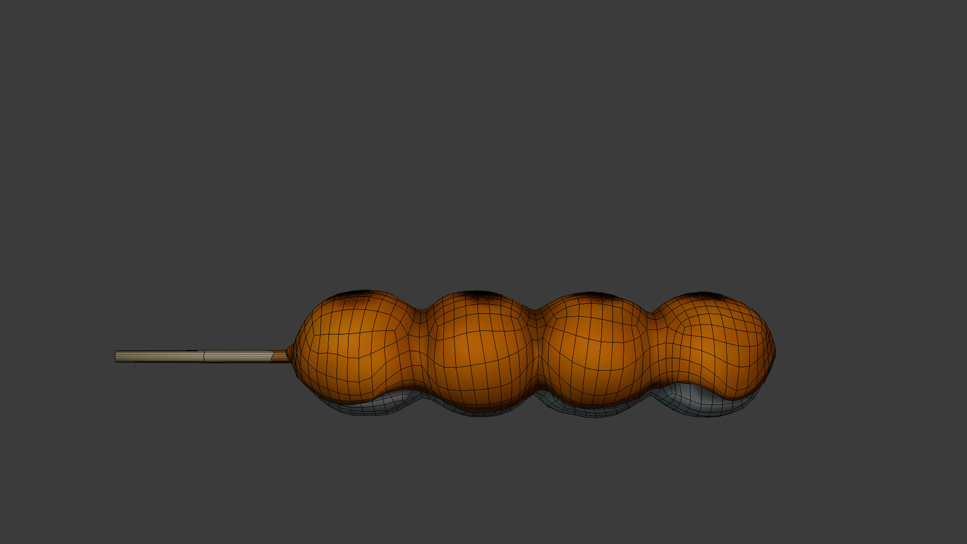 Mitarashi Dango Low-poly 3D model_6