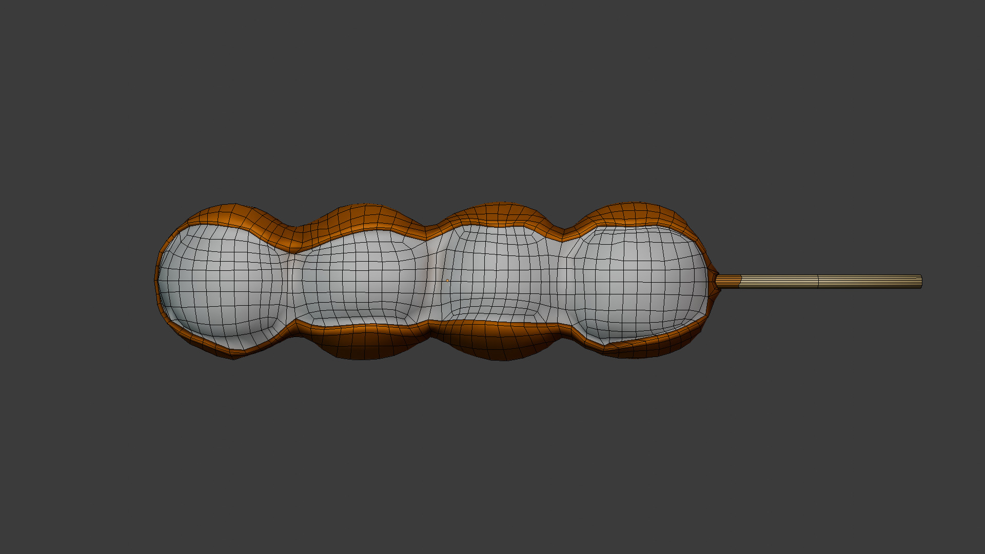 Mitarashi Dango Low-poly 3D model_10