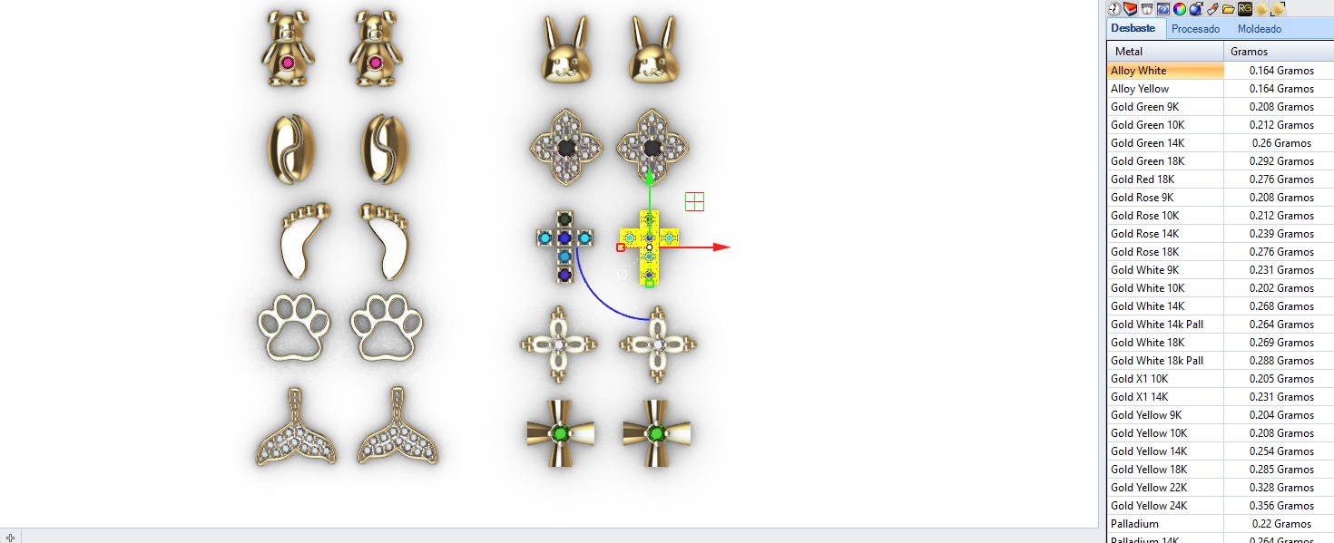 Aretes -Topitos para dama paquete de 10 -v- 3D print model_14