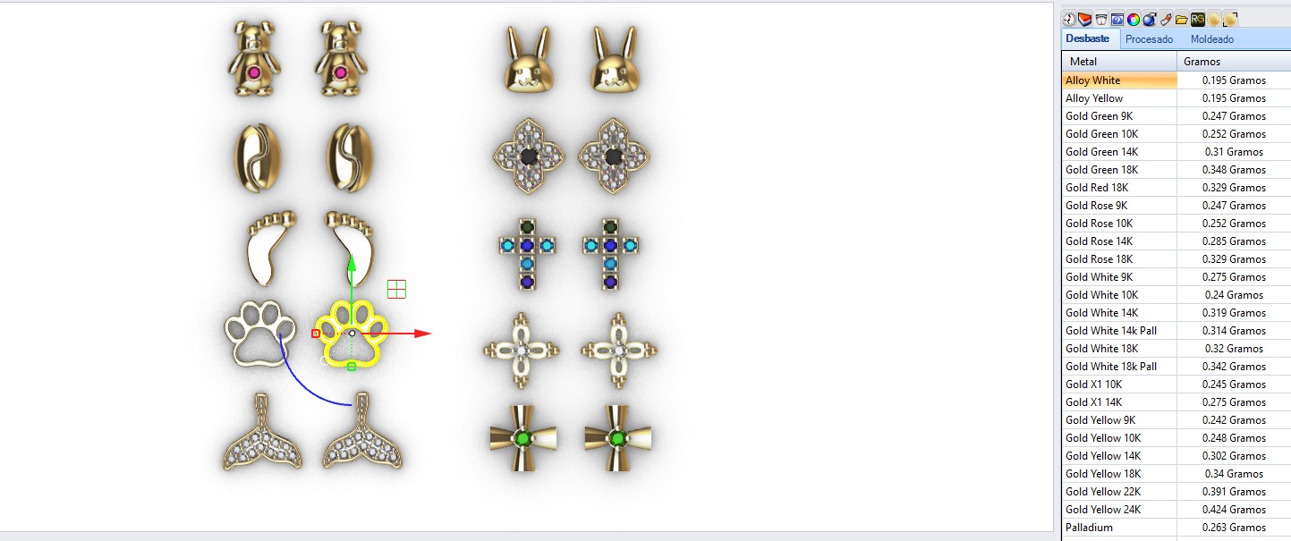 Aretes -Topitos para dama paquete de 10 -v- 3D print model_10