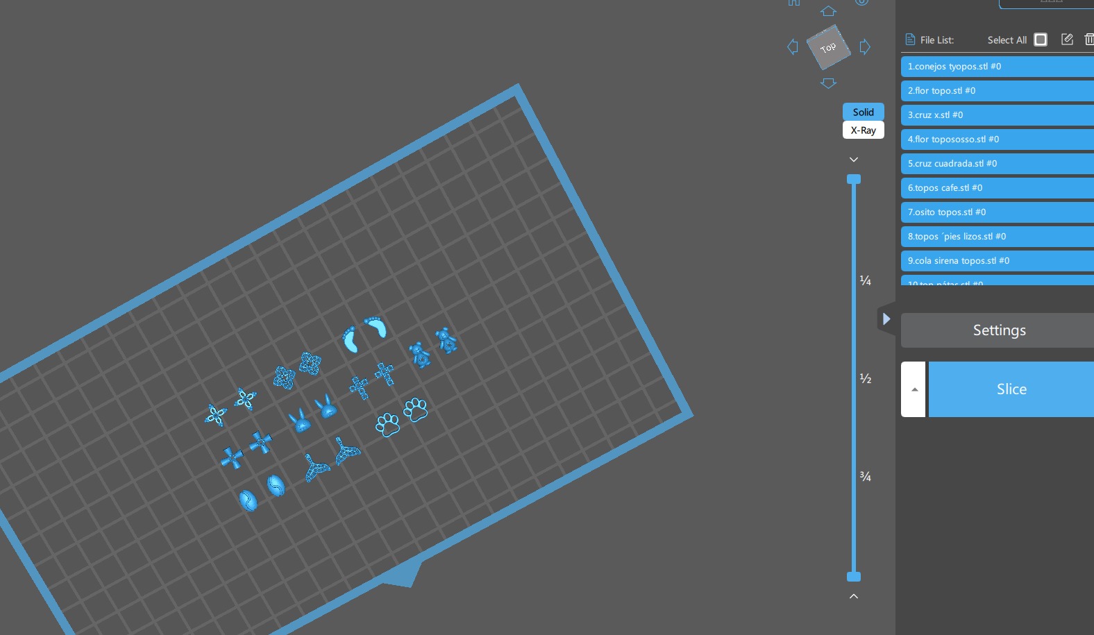 Aretes -Topitos para dama paquete de 10 -v- 3D print model_17