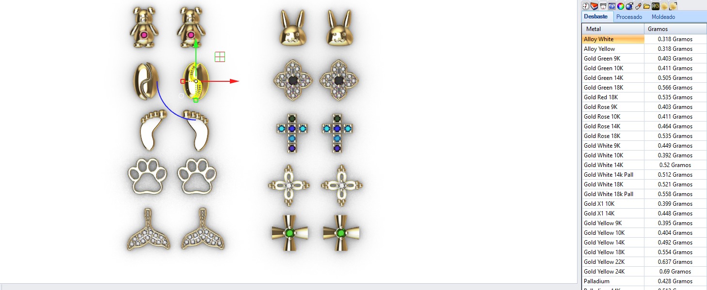 Aretes -Topitos para dama paquete de 10 -v- 3D print model_8