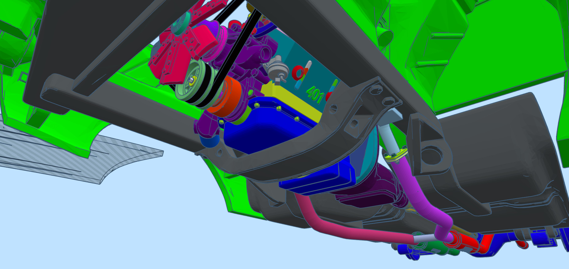 American Motors Corporation Engine and Add-ons 3D print model_21