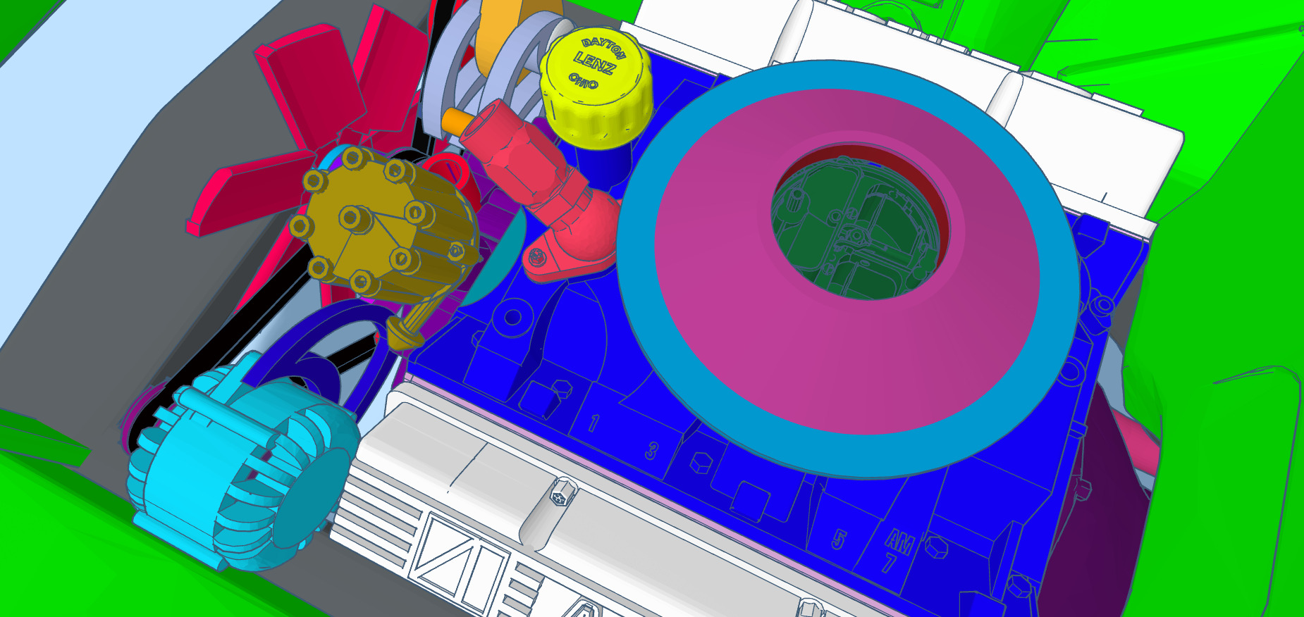 American Motors Corporation Engine and Add-ons 3D print model_24