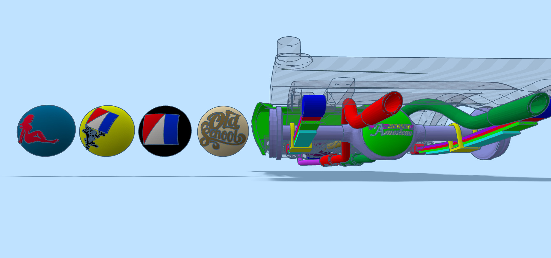 American Motors Corporation Engine and Add-ons 3D print model_25