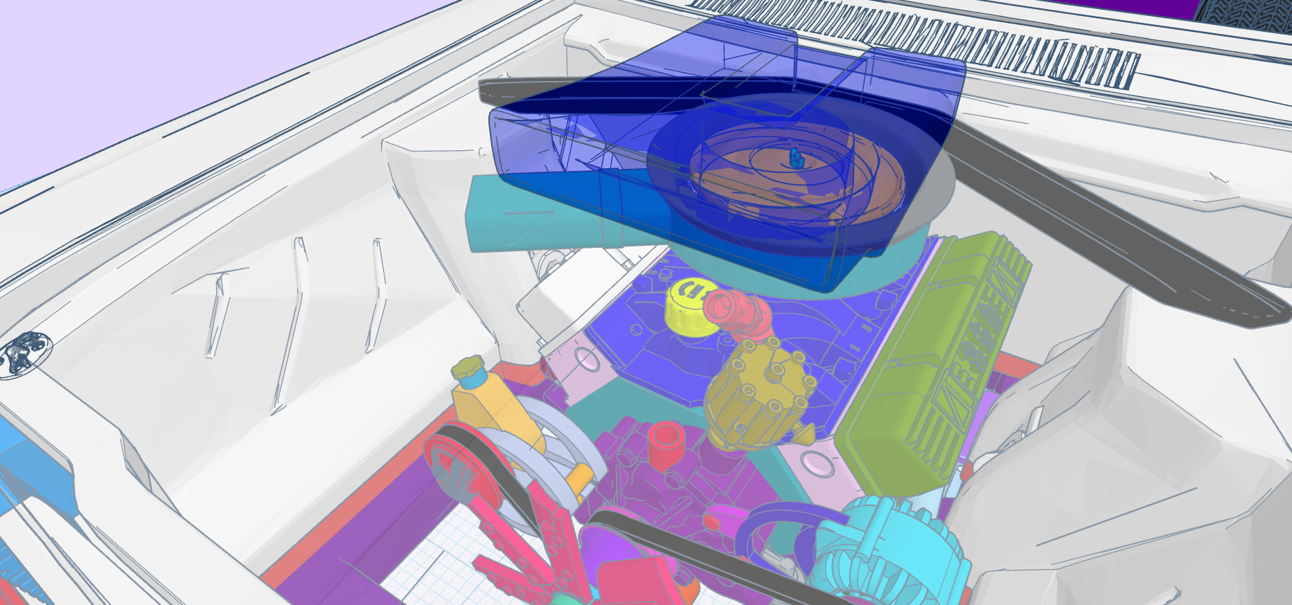 American Motors Corporation Engine and Add-ons 3D print model_29