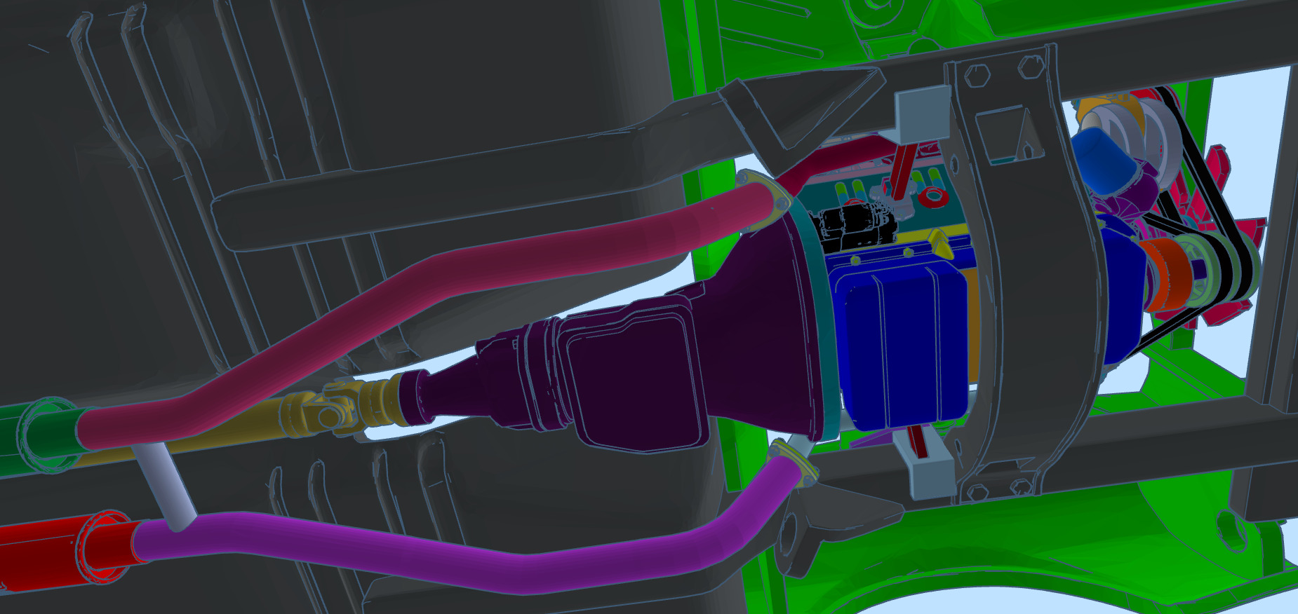 American Motors Corporation Engine and Add-ons 3D print model_28