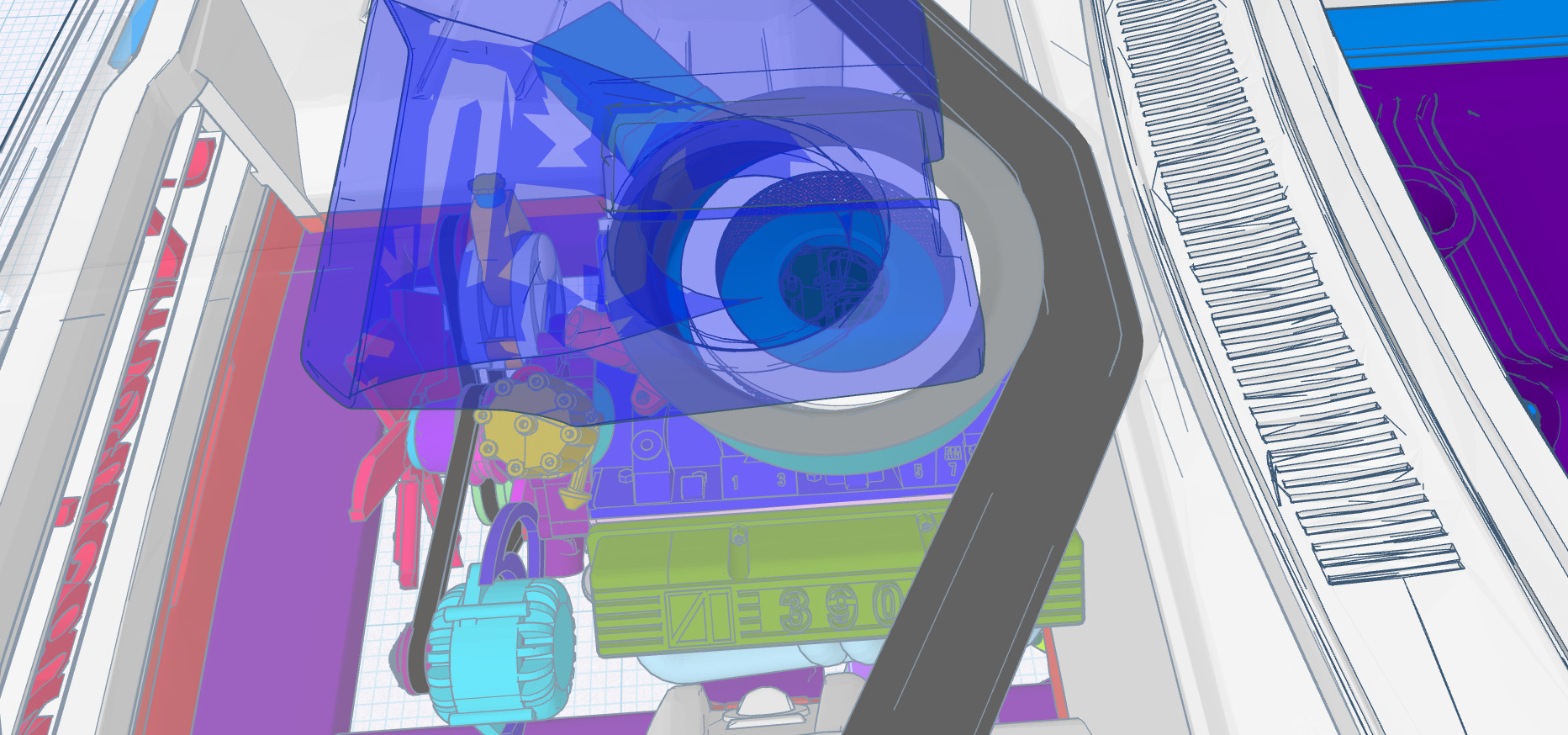 American Motors Corporation Engine and Add-ons 3D print model_30