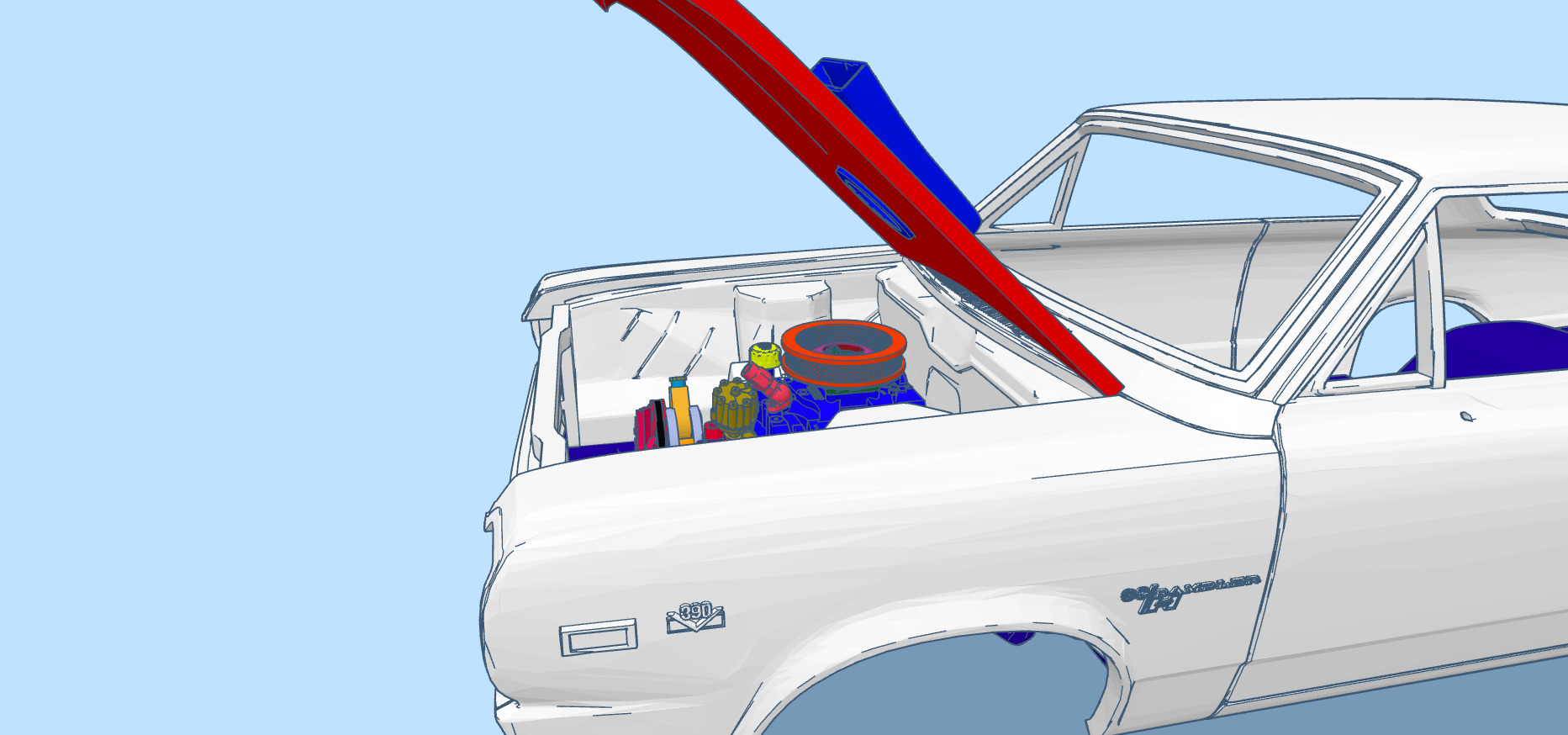 American Motors Corporation Engine and Add-ons 3D print model_16