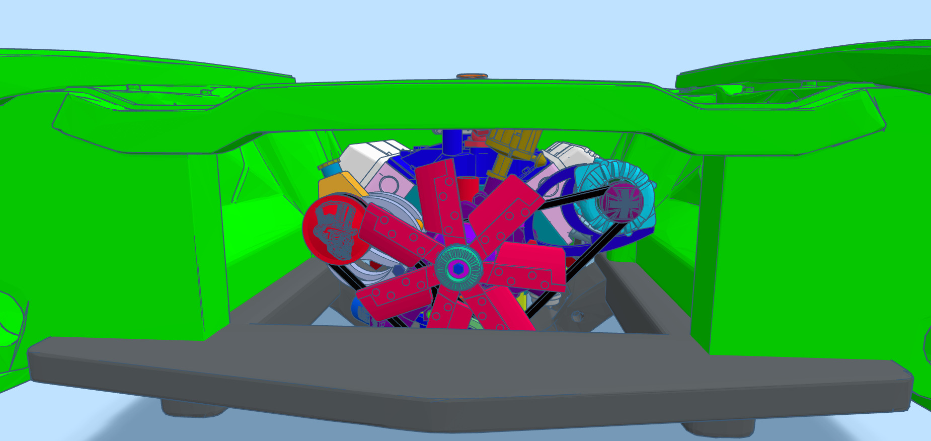 American Motors Corporation Engine and Add-ons 3D print model_23