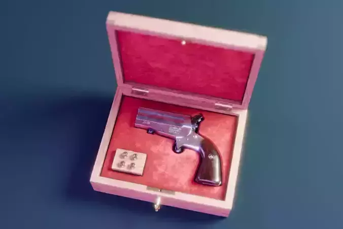 HJS Frontier Four Derringer Bakelite Grip Low-poly 3D model