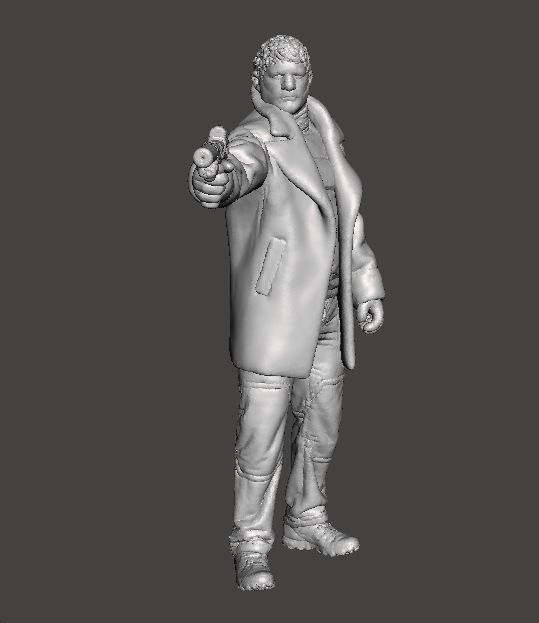 REV CHRIS BLACK COAT AGENT MINIATURE MODEL HORROR SCIFI GAME RPG 3D print model_4