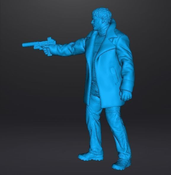 REV CHRIS BLACK COAT AGENT MINIATURE MODEL HORROR SCIFI GAME RPG 3D print model_12