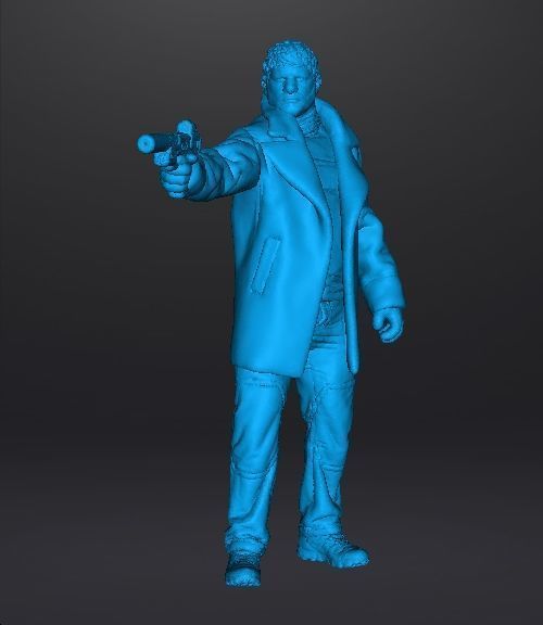 REV CHRIS BLACK COAT AGENT MINIATURE MODEL HORROR SCIFI GAME RPG 3D print model_10