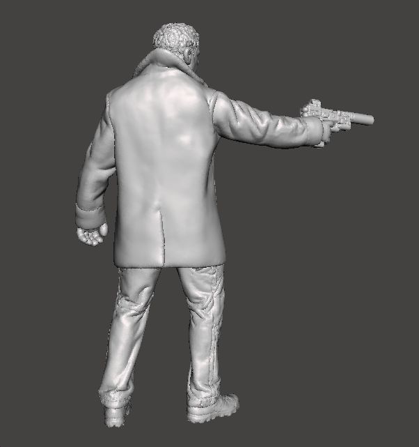REV CHRIS BLACK COAT AGENT MINIATURE MODEL HORROR SCIFI GAME RPG 3D print model_7