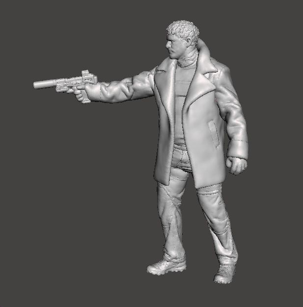 REV CHRIS BLACK COAT AGENT MINIATURE MODEL HORROR SCIFI GAME RPG 3D print model_3