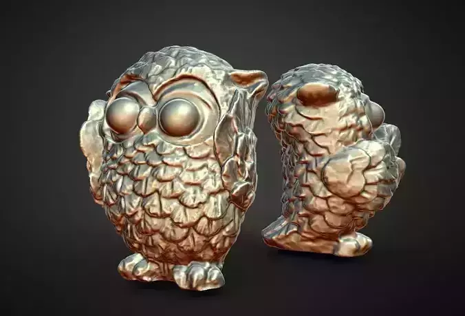 owl speak  hear see no evil 3D print model