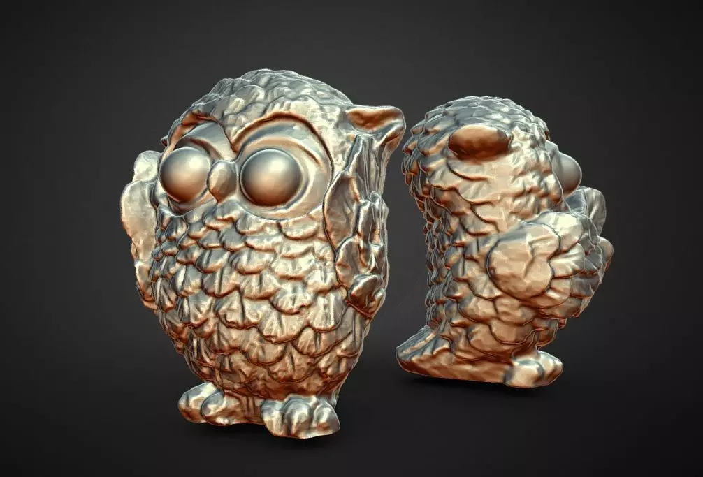 owl speak hear see no evil 3D print model