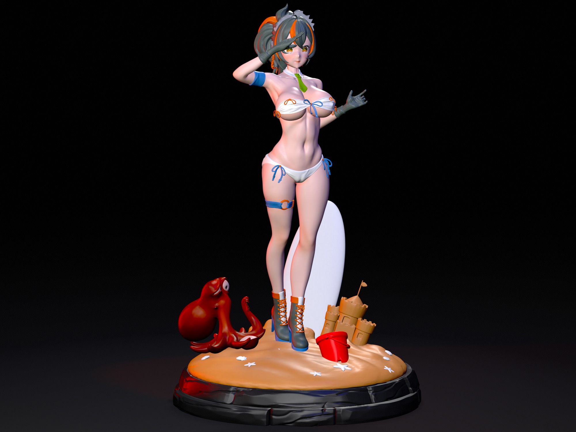 Zhu Yuan from ZZZ Figure Fanart 3D print model_12