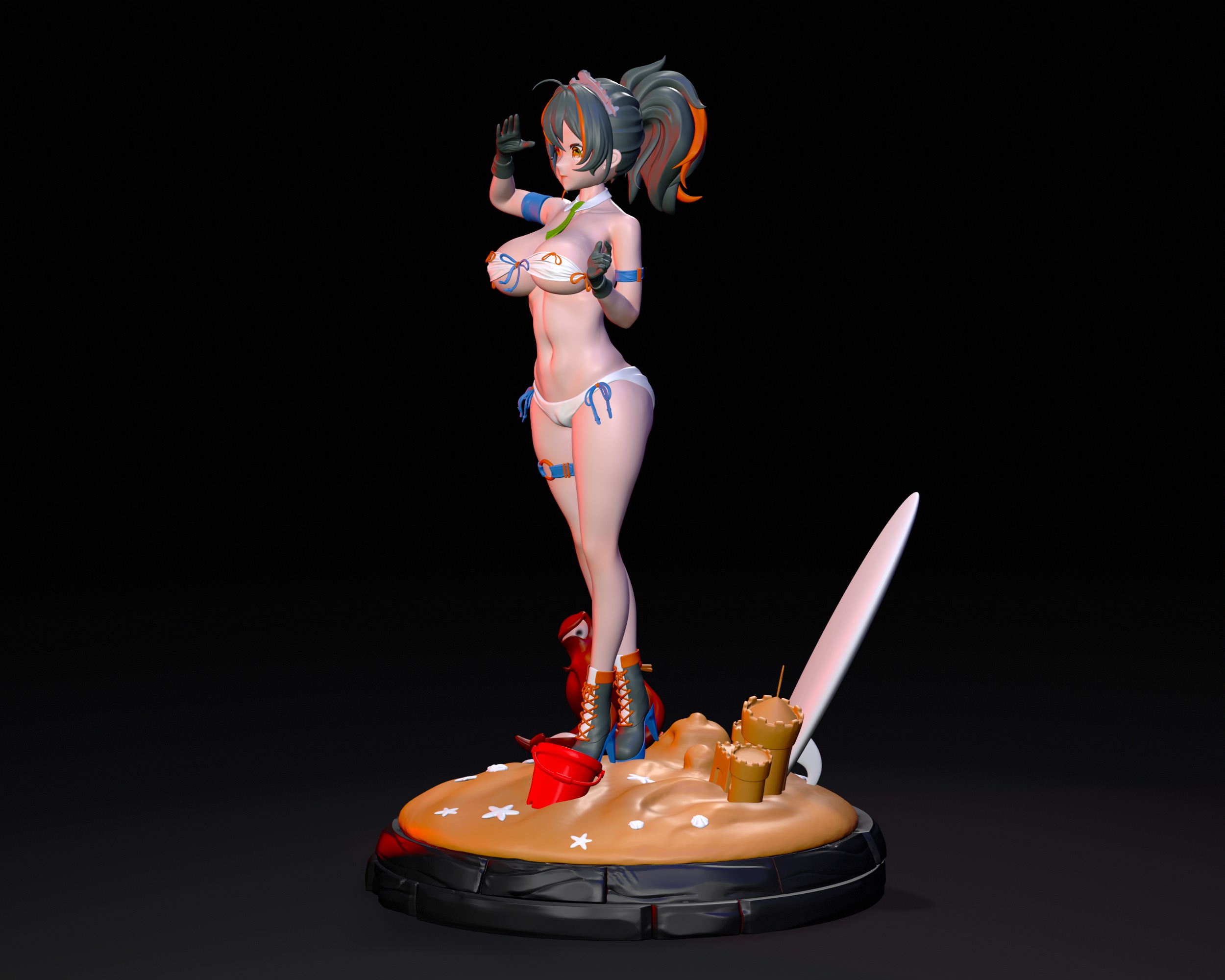 Zhu Yuan from ZZZ Figure Fanart 3D print model_8