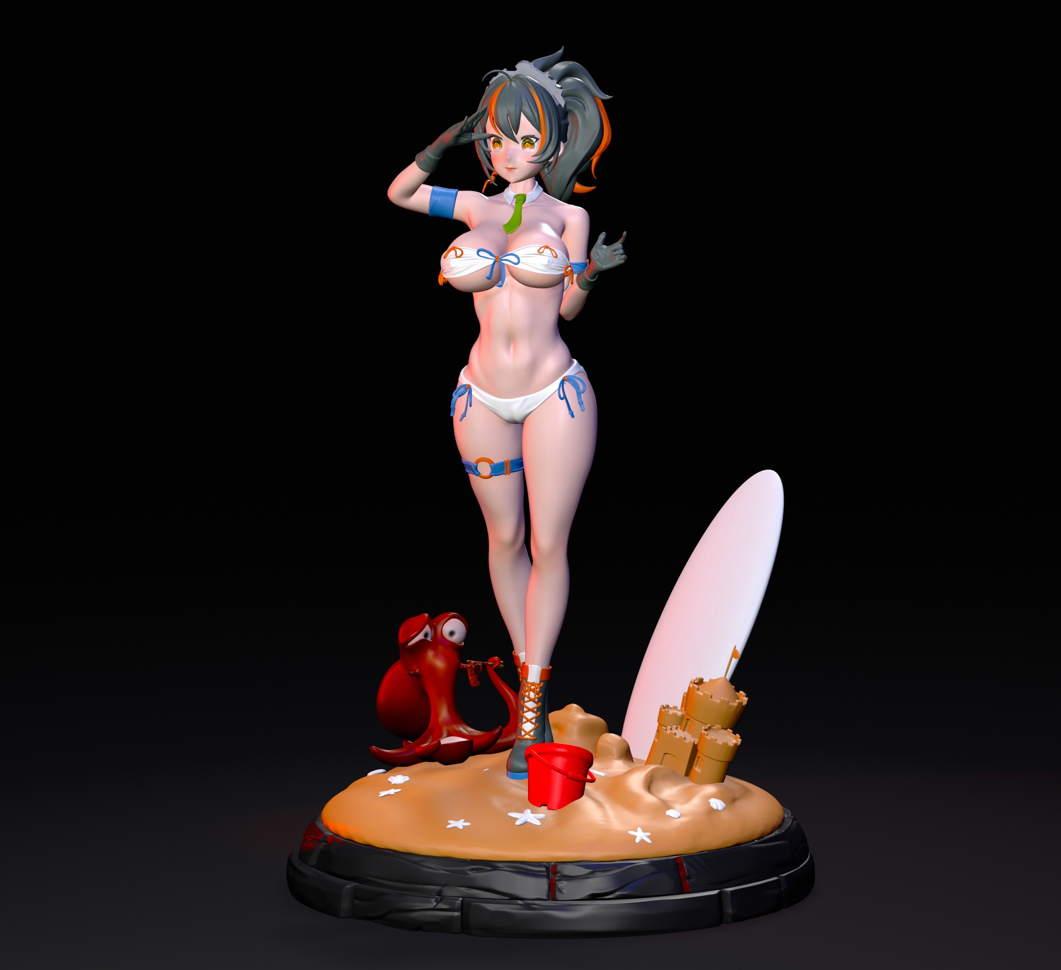 Zhu Yuan from ZZZ Figure Fanart 3D print model_2