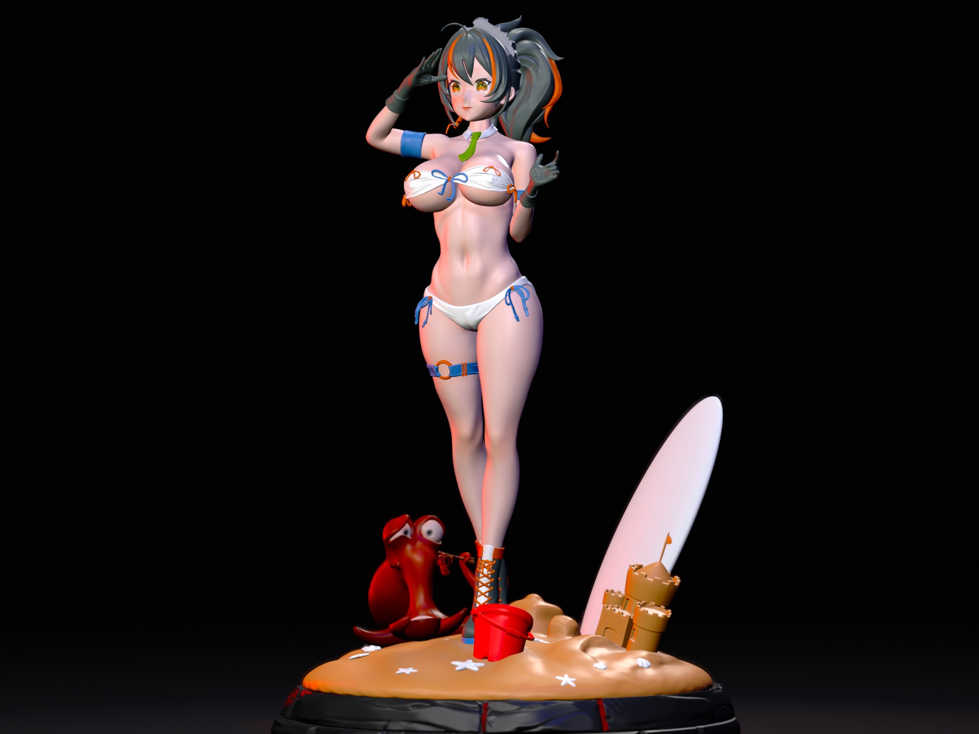 Zhu Yuan from ZZZ Figure Fanart 3D print model_14