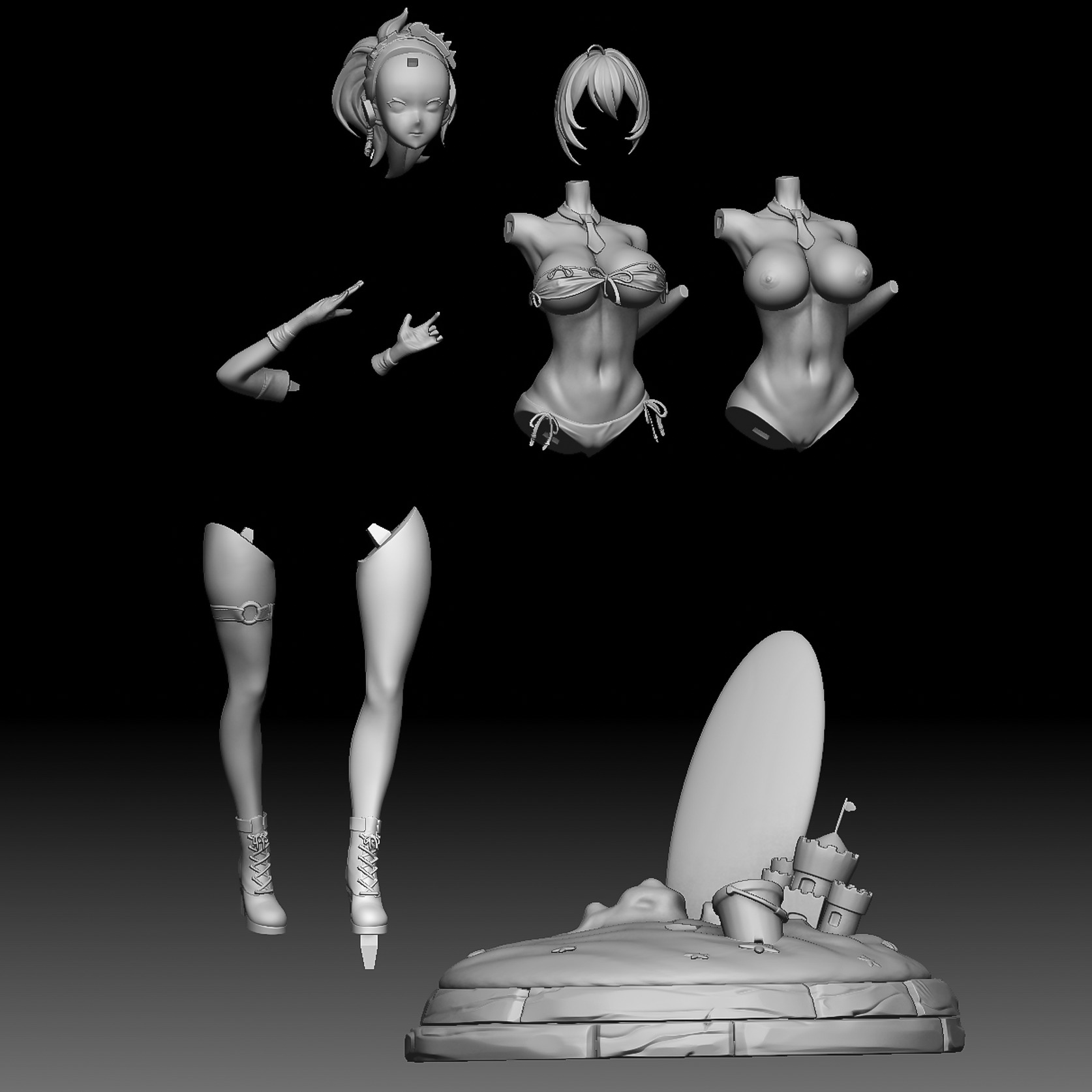 Zhu Yuan from ZZZ Figure Fanart 3D print model_4