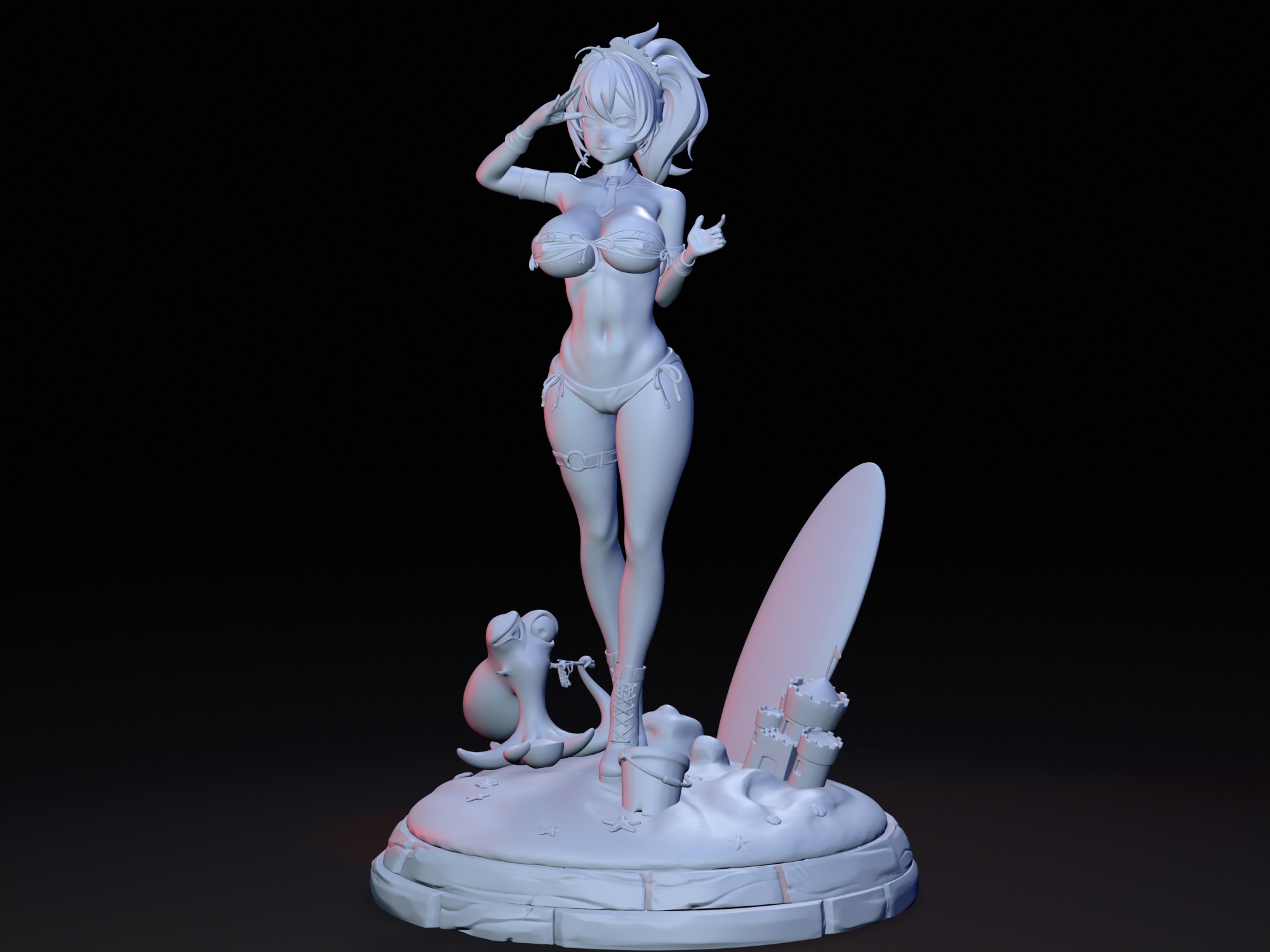 Zhu Yuan from ZZZ Figure Fanart 3D print model_7