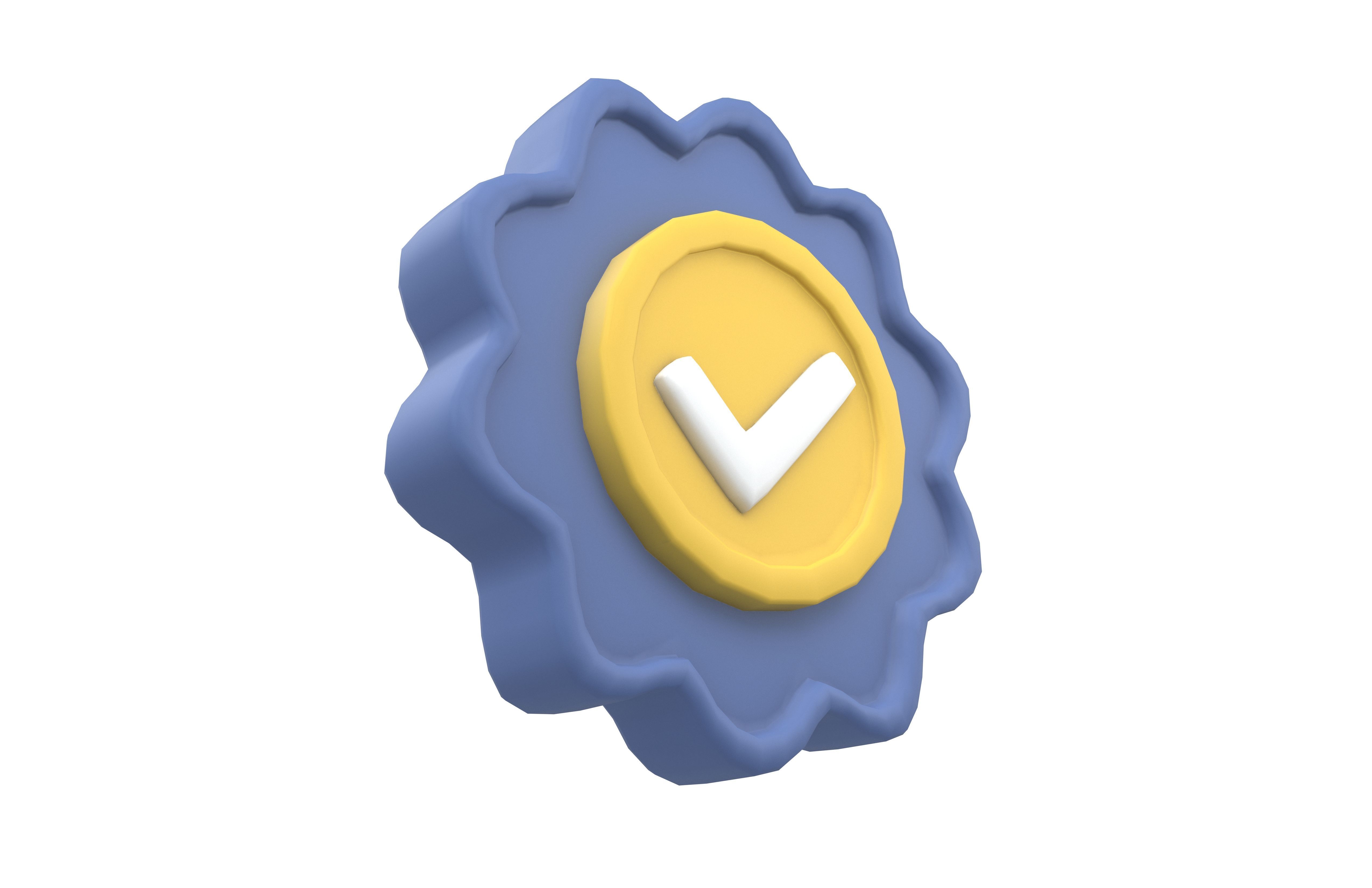Guarantee Icon v1 001 Low-poly 3D model_2