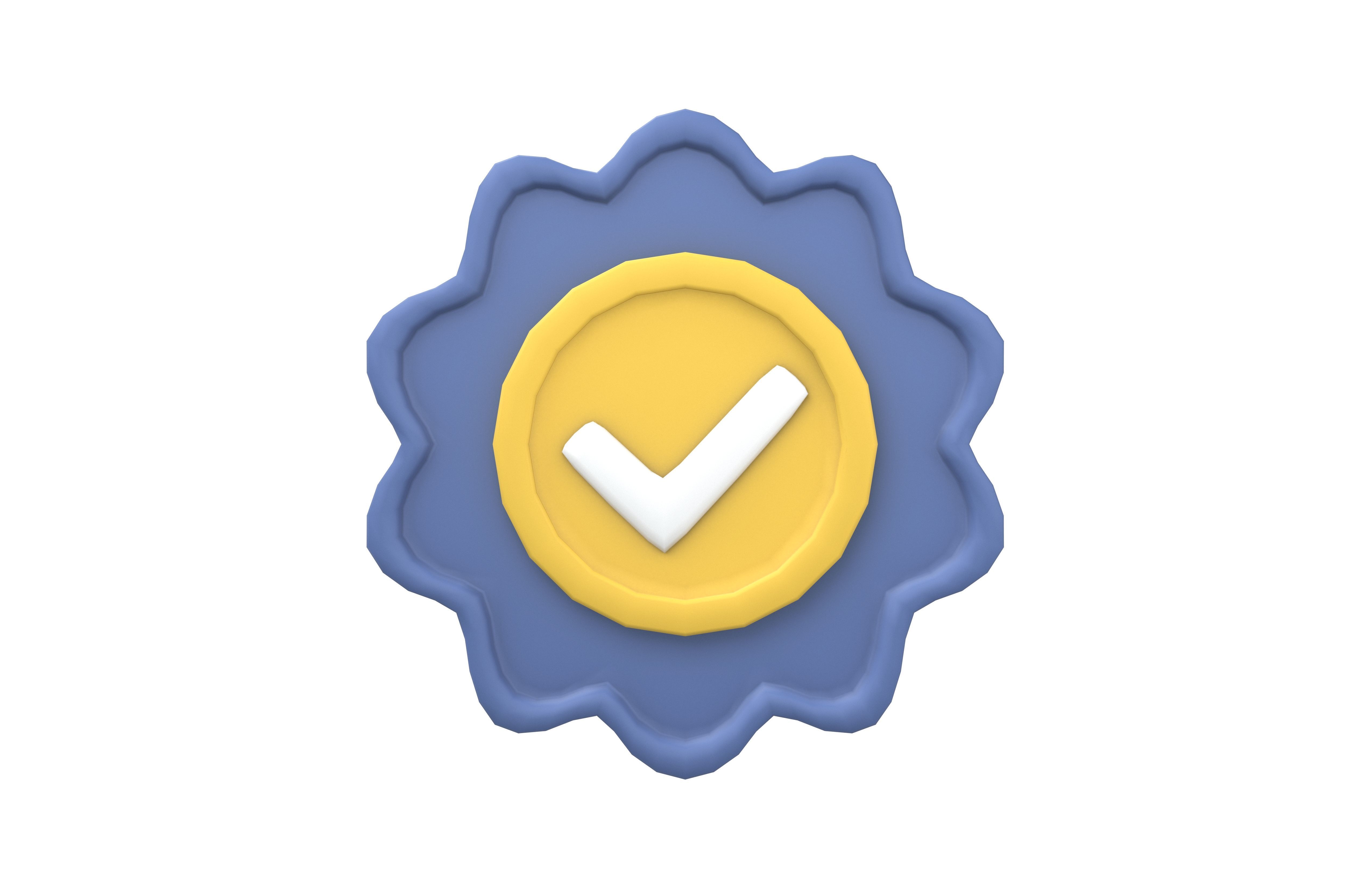 Guarantee Icon v1 001 Low-poly 3D model_3