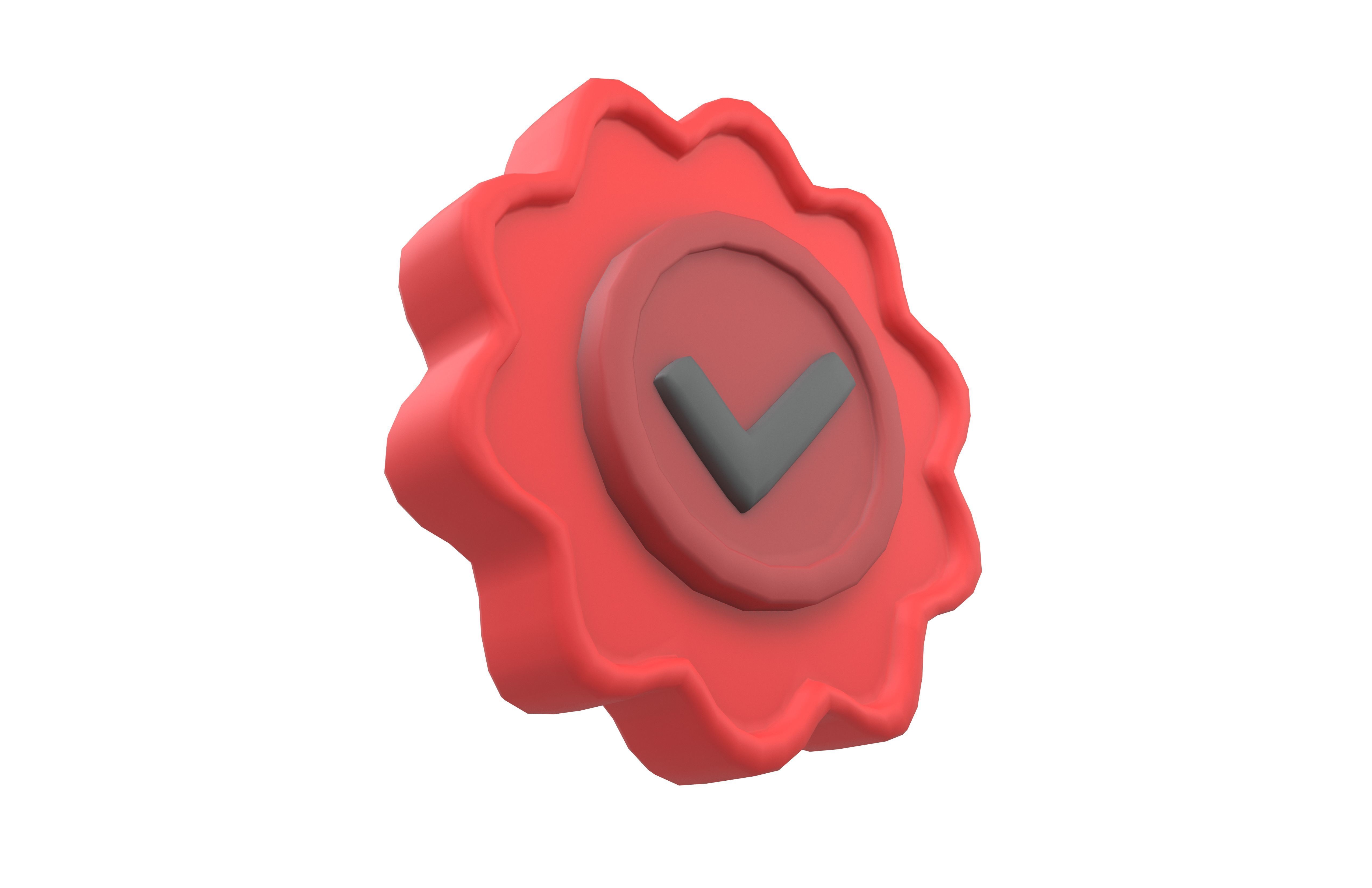 Guarantee Icon v1 002 Low-poly 3D model_3