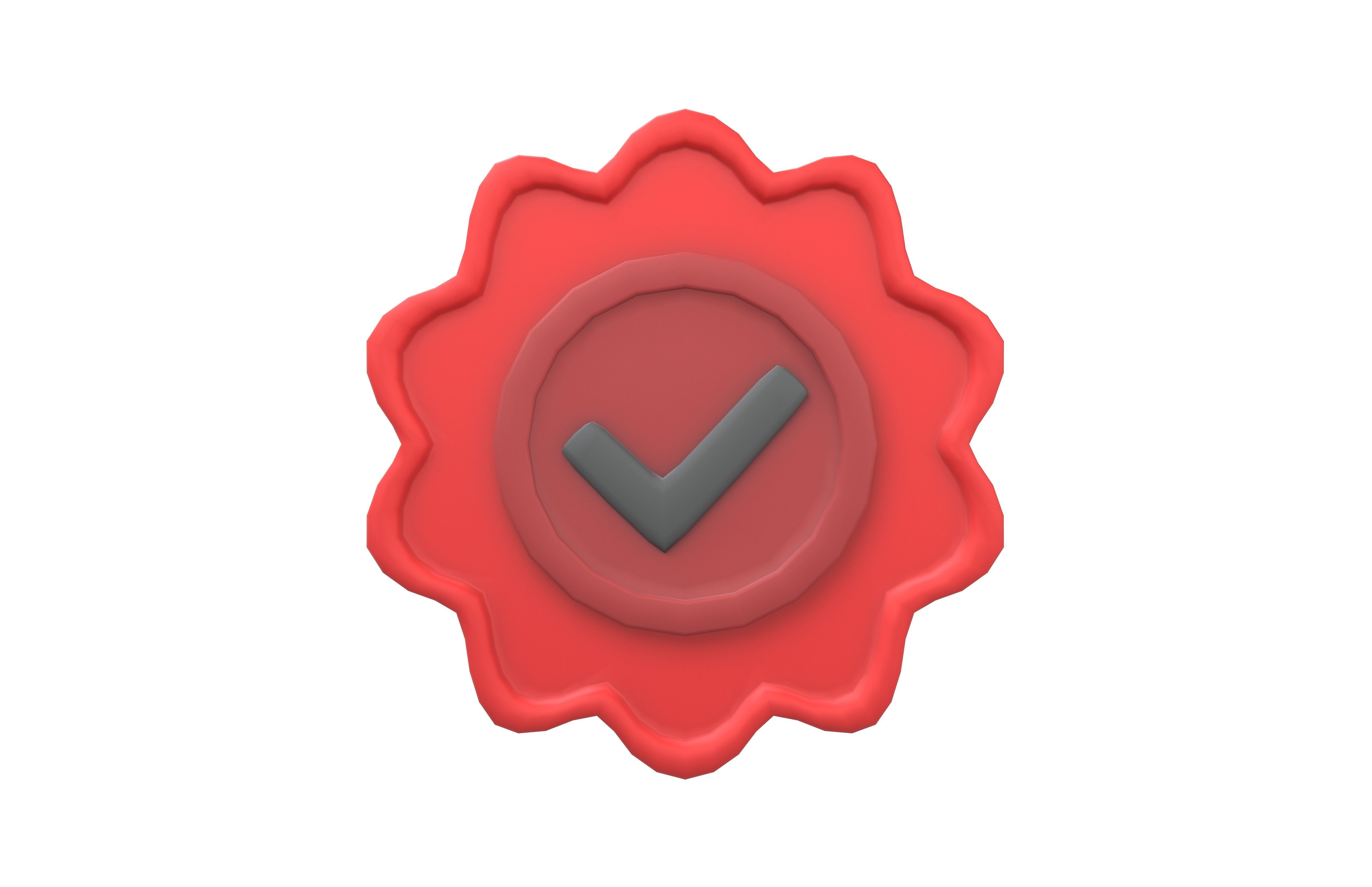Guarantee Icon v1 002 Low-poly 3D model_1