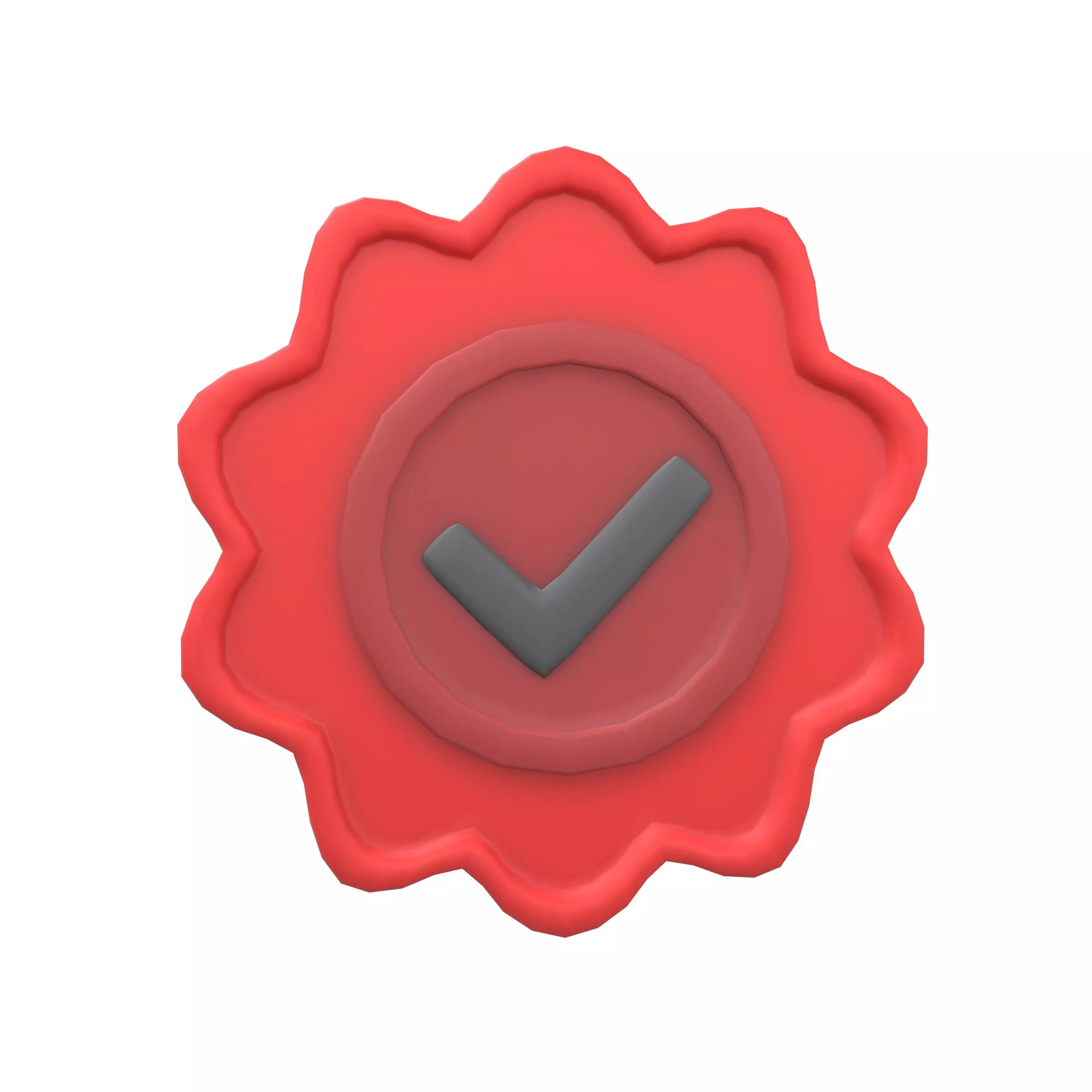 Guarantee Icon v1 002 Low-poly 3D model_0