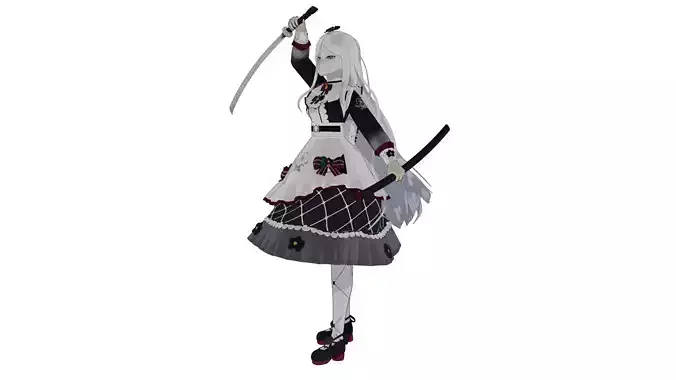 Bloom Maid Anime Character 3D model