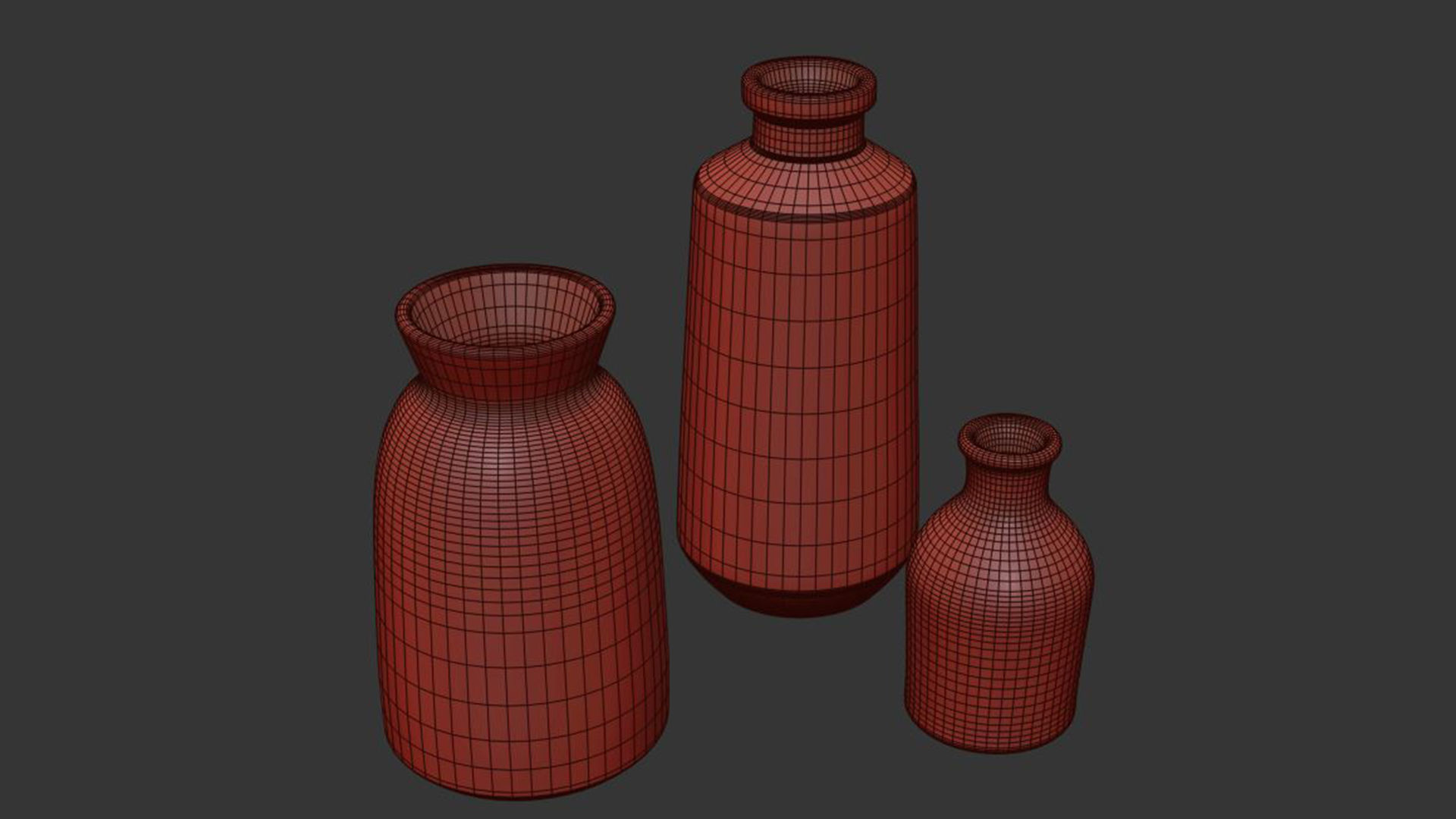 Black And White Vase 3D model_7