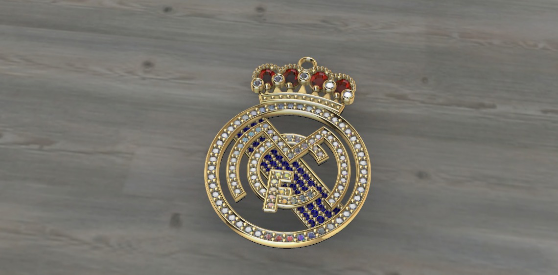 dije-Colgante Real Madrid 7g  3D print model_4